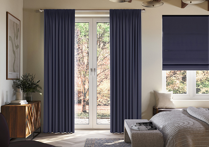 Medina, Navy - Made to Measure Curtains - Image 3